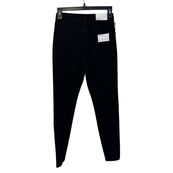 New womans wewotewhat black high rise skinny zip hem jeans size 24 - Picture 3 of 9